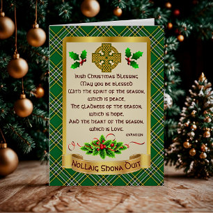 Irish Christmas Blessing Personalised Card