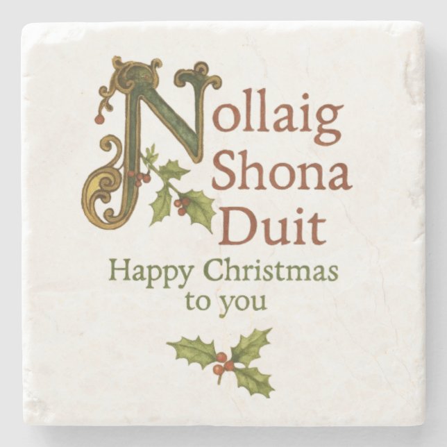Irish Christmas Coaster (Front)