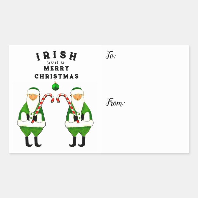 Irish Christmas gift tags (Front)