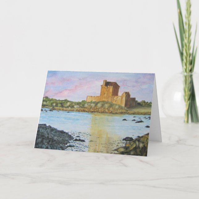 Irish Christmas Greeting Card, Irish Castle  Holiday Card (Front)