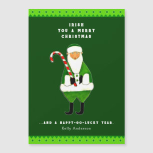 Irish Christmas Greeting Holiday Card