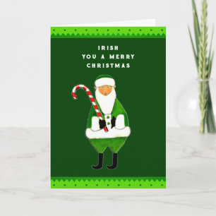 Irish Christmas Greeting Holiday Card