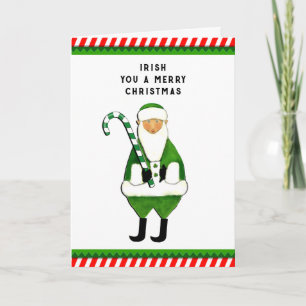 Irish Christmas Greeting Holiday Card