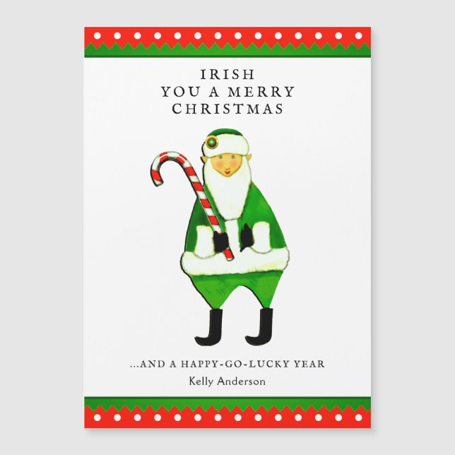 Irish Christmas Greeting Holiday Card (Front)