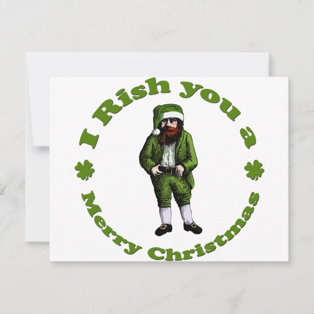 Irish Christmas Holiday Card (Front)