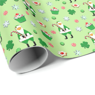 Irish Christmas Holiday Gift Wrapping Paper