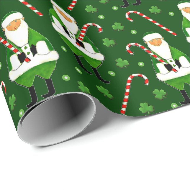 Irish Christmas Holiday Gift Wrapping Paper (Roll Corner)