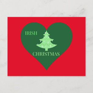 Irish Christmas Holiday Postcard