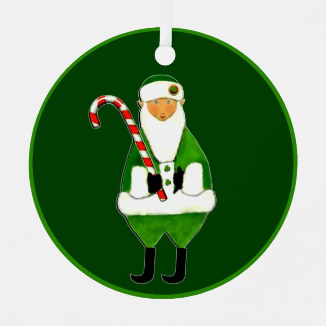 Irish Christmas Keepsake Metal Tree Decoration (Front)