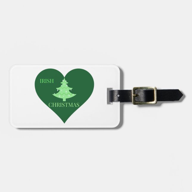 Irish Christmas Luggage Tag (Front Horizontal)