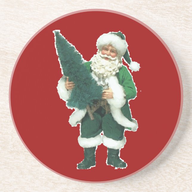 Irish Christmas Santa Claus Coaster (Front)