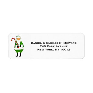 Irish Christmas Santa Claus mailing labels