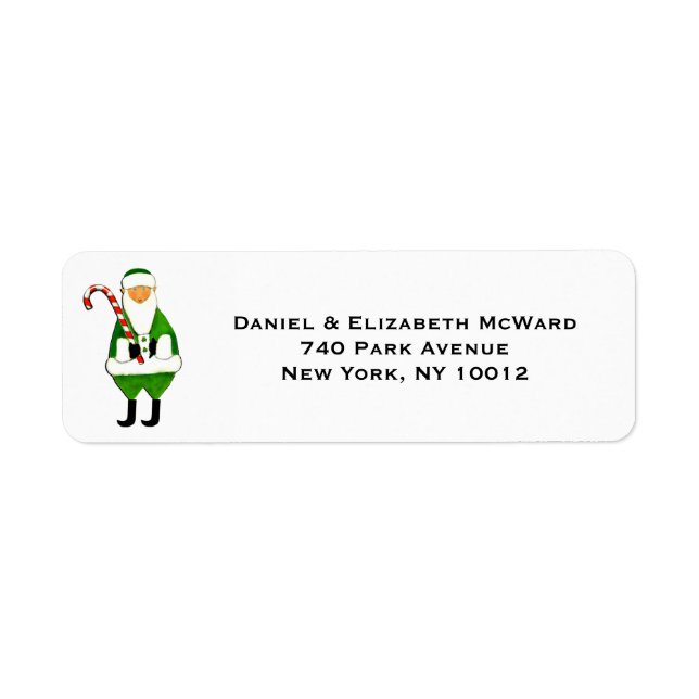 Irish Christmas Santa Claus mailing labels (Front)