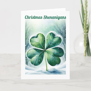Irish Christmas Shenanigans Personalised Holiday Card