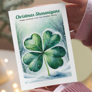 Irish Christmas Shenanigans Personalised Holiday Card