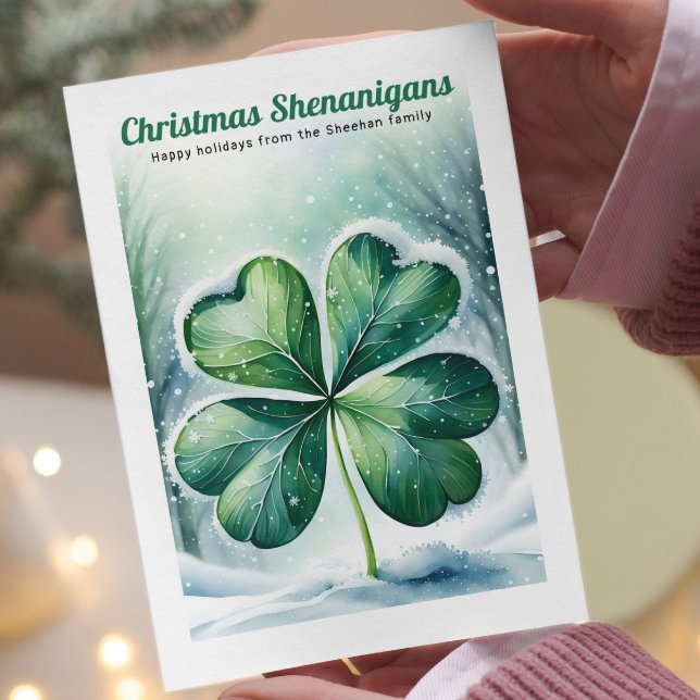 Irish Christmas Shenanigans Personalised Holiday Card (Irish Christmas Shenanigans Personalized Holiday Card by Ricaso. Ireland themed cards add text.)