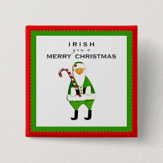 Irish Christmas wish 15 Cm Square Badge