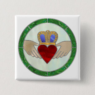 Irish Claddagh 15 Cm Square Badge