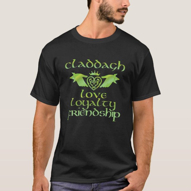 Irish Claddagh Celtic St Paddys Friendship Symbol T-Shirt (Front)