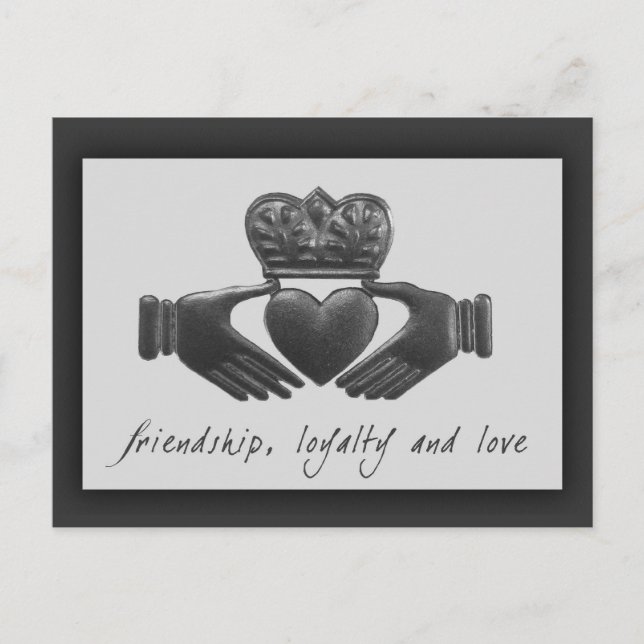 Irish Claddagh, friendship, loyalty and love Postcard (Front)