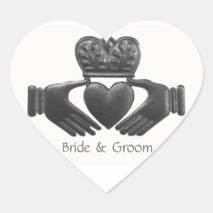Irish Claddagh Heart shaped Love Symbol Heart Sticker