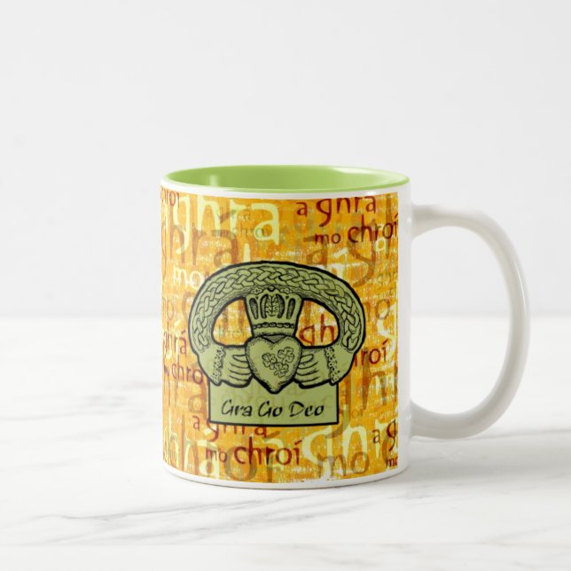 Irish Claddagh mug Love Forever (Right)