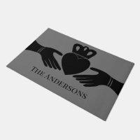 Irish Claddagh Ring Graphic in Black Personalised