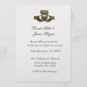 Irish Claddagh Wedding Invitation