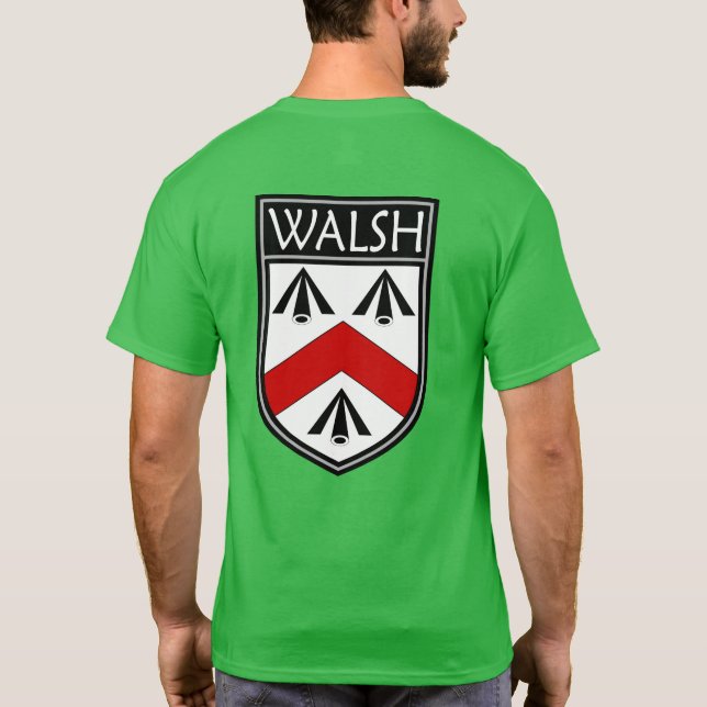 Irish Clan Crest - Walsh T-Shirt (Back)