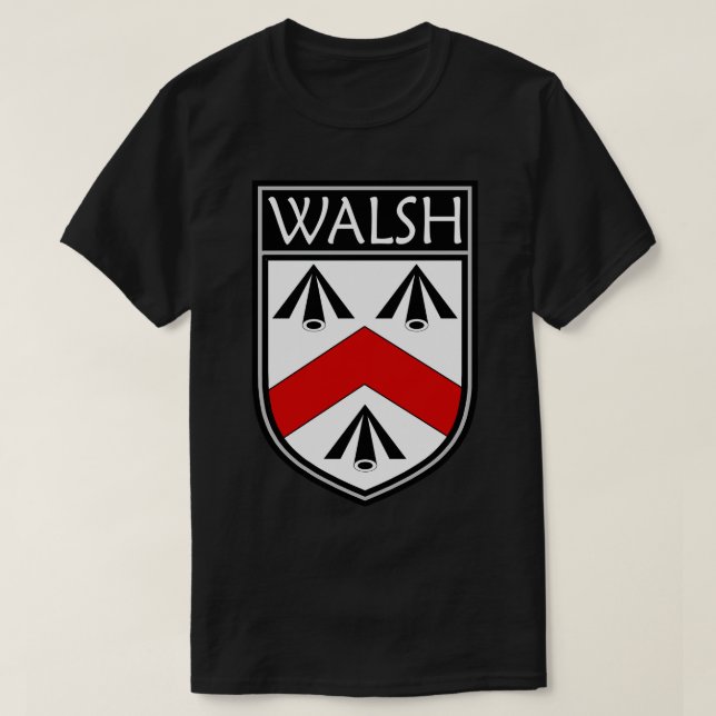 Irish Clan Crest Walsh T-Shirt (Design Front)