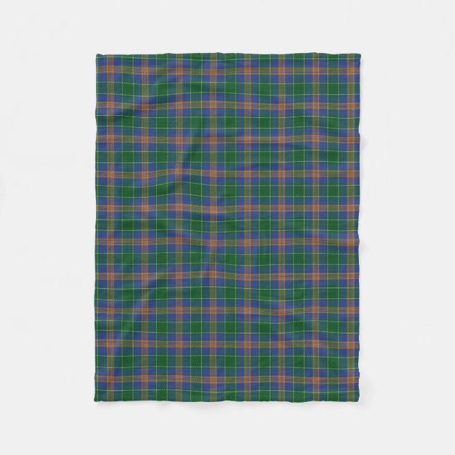 Irish Clan MacAuliffe McAuliffe Classic Tartan Fleece Blanket (Front)