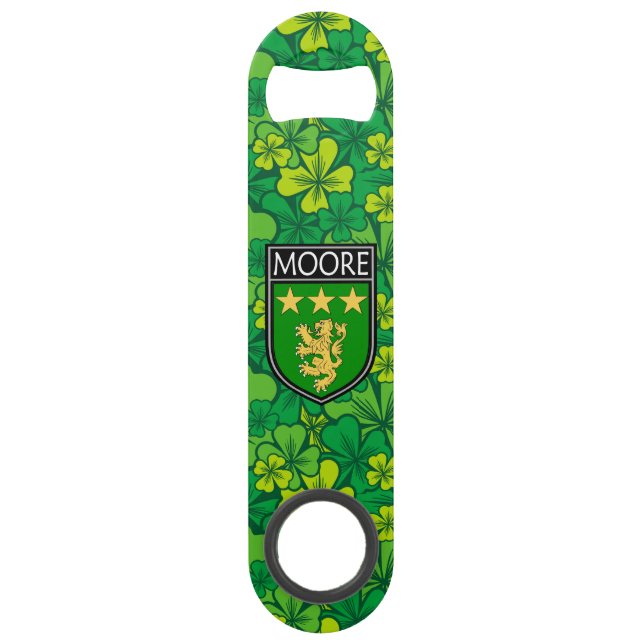 Irish - Clan Moore Crest & Shamrock (Front)