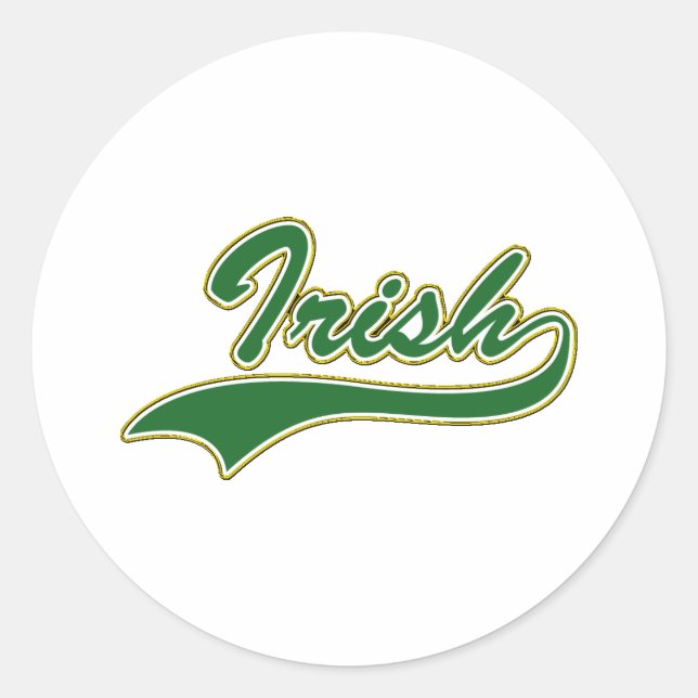 Irish Classic Round Sticker (Front)