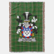  Irish Clinton Coat of Arms Family Crest Ireland