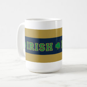 Irish Clover blue and gold Coffee Mug