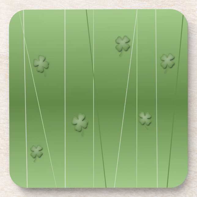 Irish Clover Design Coaster (Front)