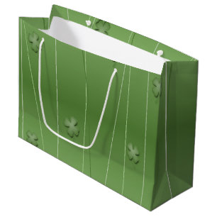 Irish Clover Design Large Gift Bag
