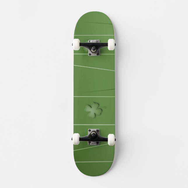 Irish Clover Design Skateboard (Front)