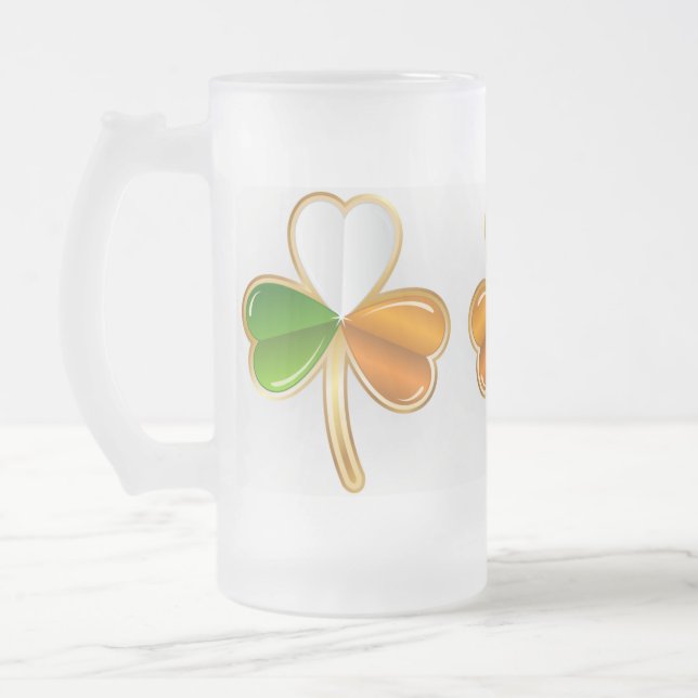 Irish Clover Frosted Mug (Left)