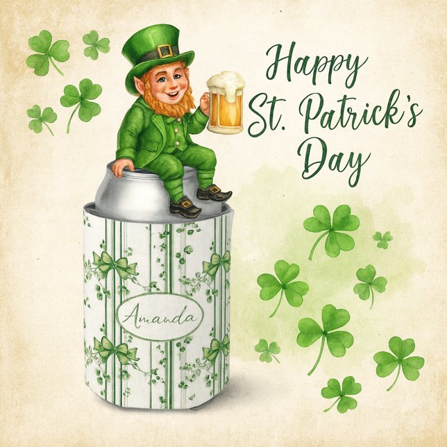 Irish Clover‑Inspired Botanical Design  Can Cooler (Creator Uploaded)