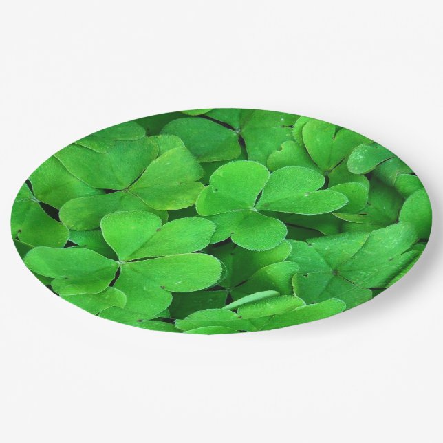 Irish Clover Paper Plate (Angled)