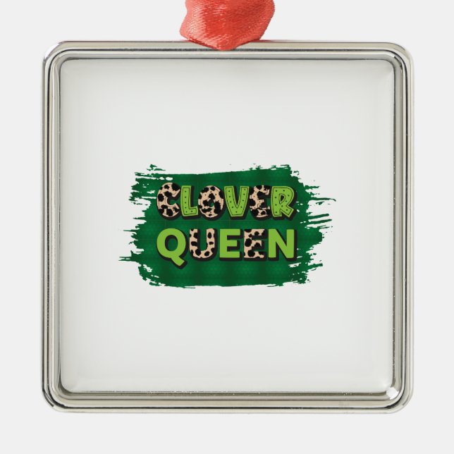 Irish Clover Queen Metal Tree Decoration (Front)