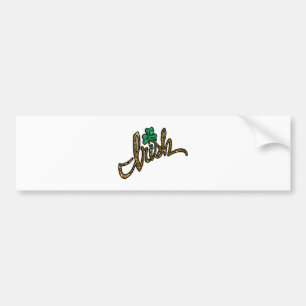 irish clover shamrock bumper sticker
