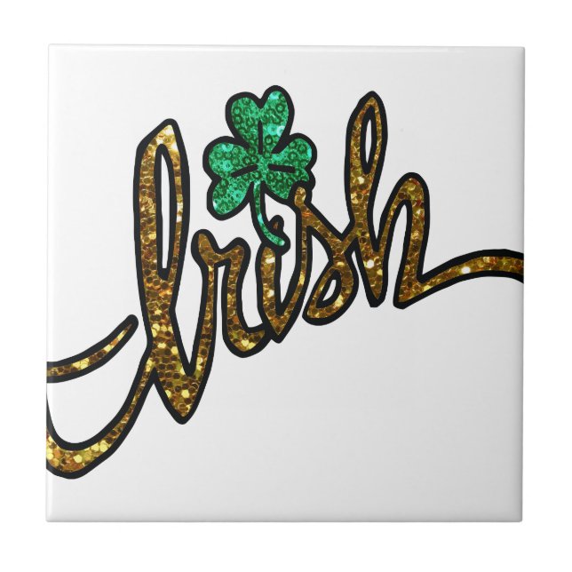 irish clover shamrock tile (Front)