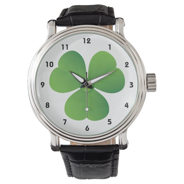 Irish clover St. Patrick's Day custom Watch (Front)