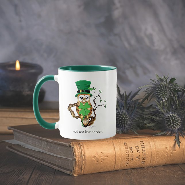 Irish Clovers Owl Green Mug (Creator Uploaded)