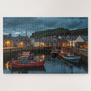 Irish Coastal Harbor Town Jigsaw Puzzle