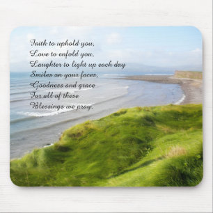 Irish Coastline and Blessing Mousepad