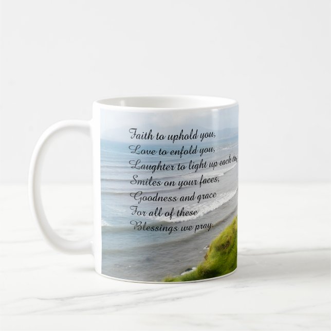 Irish Coastline and Prayer Mug (Left)