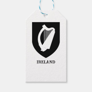 Irish Coat of Arms Black & White Minimalist Art Gift Tags